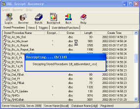 Screenshot of SQL Script Recovery